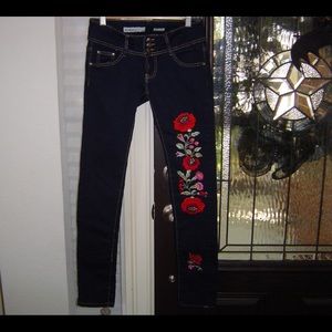 Re-Dress Collection embroidered jeans.